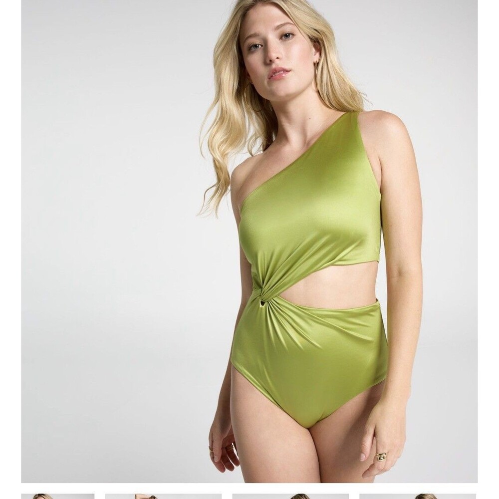 CALIA Women's Swim One Shoulder Cutout One Piece Swimsuit 6 NWT
